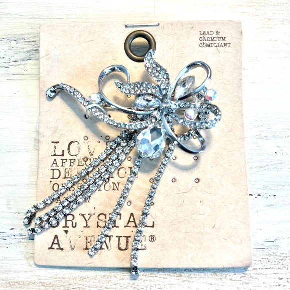 CZ Crystal Brooch Pin NWT - Picture 1 of 4
